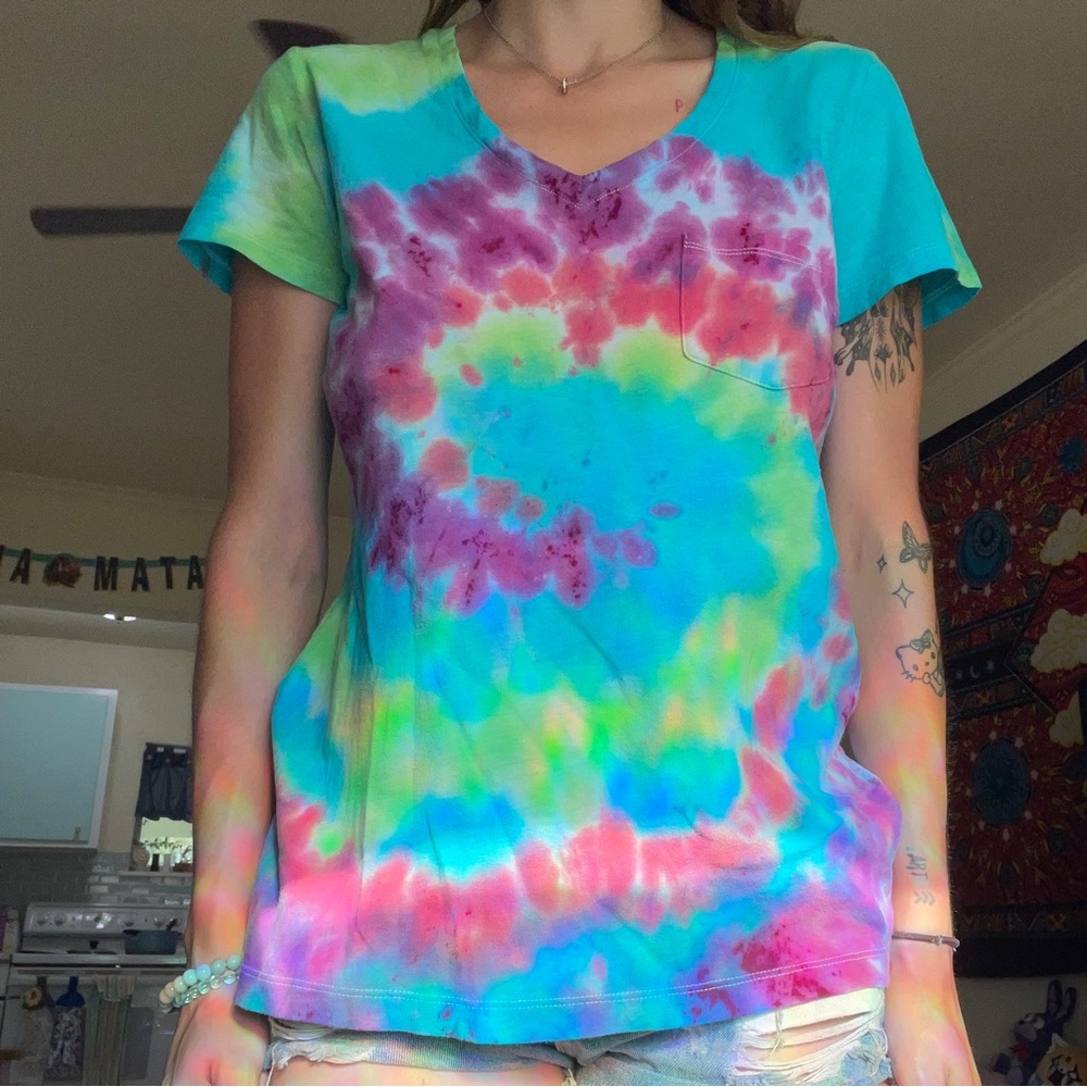 (SOLD) Tie Dye V-Neck Shirt